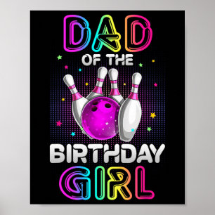 Pap van de 'Birthday Girl Bowler Kind Bowling Part Poster
