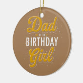 Pap van de 'Birthday Girl Party'-feestdag papa Keramisch Ornament (Links)