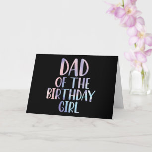 Pap van de Birthday Girl Tie Dye Colorful Bday Kaart
