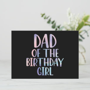 Pap van de Birthday Girl Tie Dye Colorful Bday Kaart