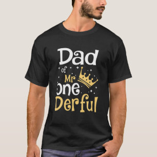 Pap van de heer Onederful 1St Birthday One-Derful  T-shirt