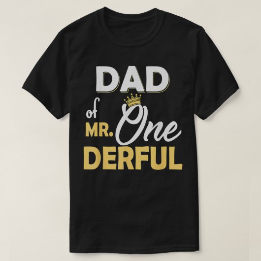 Pap van de heer Onederful 1St. Birthday OneDerful  T-shirt (Design voorkant)