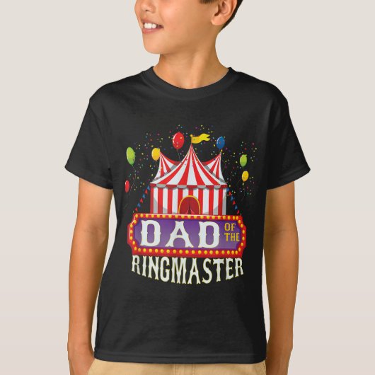 Pap van de Kinder Ringmaster Circus B T-shirt (Voorkant)
