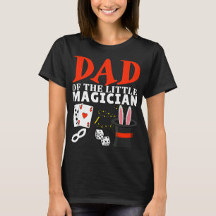 Pap van de kleine goochelaar verjaardagsfeestje Ki T-shirt