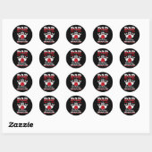 Pap van de marthday Bowler, dag Bowling party Cele Ronde Sticker (Vel)