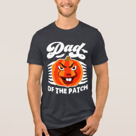 Pap van de patch - Grappige Spooky Pumpkin Hallowe Tri-Blend Shirt