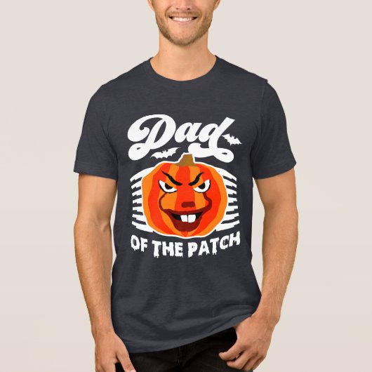 Pap van de patch - Grappige Spooky Pumpkin Hallowe Tri-Blend Shirt (Voorkant)