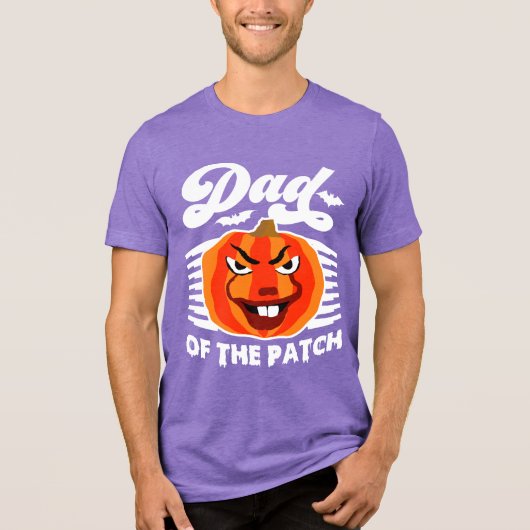 Pap van de patch - Grappige Spooky Pumpkin Hallowe Tri-Blend Shirt (Voorkant)
