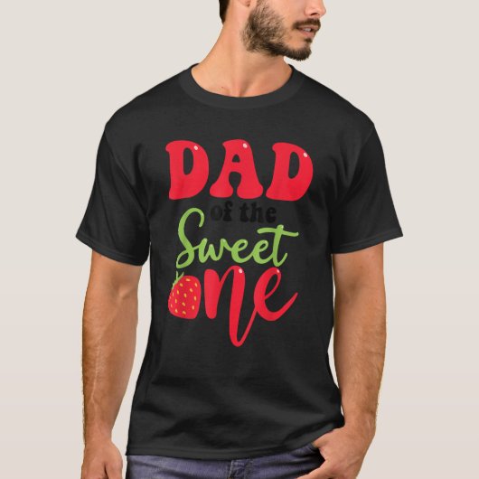Pap van de Sweet One Aardbei Zomer Eerste Geboorte T-shirt (Voorkant)
