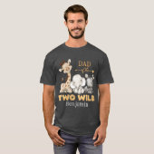 Pap van de twee Wilde Safari Birthday T-Shirt (Voorkant volledig)