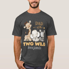 Pap van de twee Wilde Safari Birthday T-Shirt