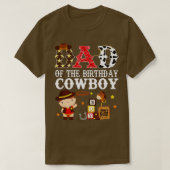 Pap van de Verjaardag Cowboy 1e Verjaardag Cowb T-shirt (Design voorkant)