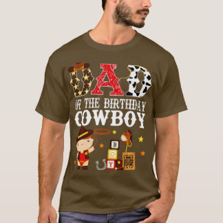 Pap van de Verjaardag Cowboy 1e Verjaardag Cowb T-shirt