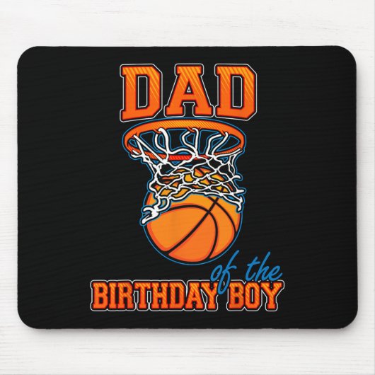 Pap van de verjaardag jongen basketbal verjaardag muismat (Voorkant)