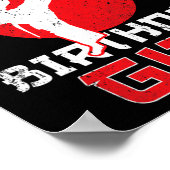 Pap van de verjaardag Karate Taekwondo Meisje Mart Poster (Hoek)