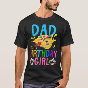 Pap van de verjaardag meisje kunst schilderij part t-shirt