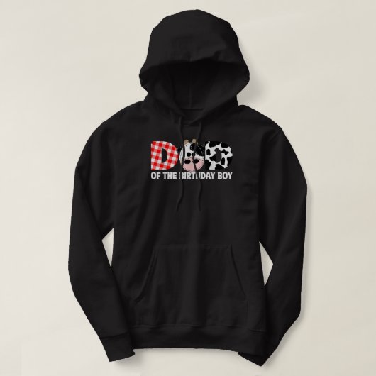 Pap van de verjaardag van het Boerderij van de Koe Hoodie (Design voorkant)