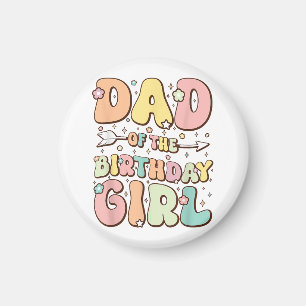 Pap van de Verjaardags Meisje Shirt Matching Famil Magneet