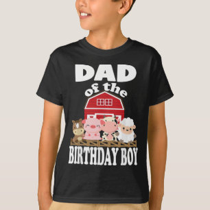 Pap van de Verjaardagsjongen Farming Animals B-day T-shirt