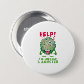 Pap van de verjaardagsjongen Help mij heeft Mon Cr Ronde Button 7,6 Cm (Voorkant /achterkant)