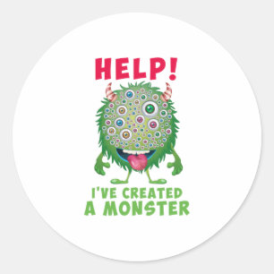 Pap van de verjaardagsjongen Help mij heeft Mon Cr Ronde Sticker