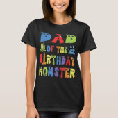 Pap van de verjaardagsmonster Alien Kind B-day par T-shirt (Voorkant)