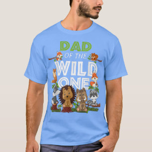 Pap van de wilde dierentuin Birthday Woodland T-shirt