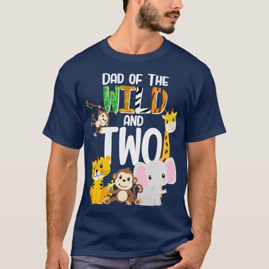 Pap van de Wilde en twee dierentuin-thema-dag T-shirt (Voorkant)