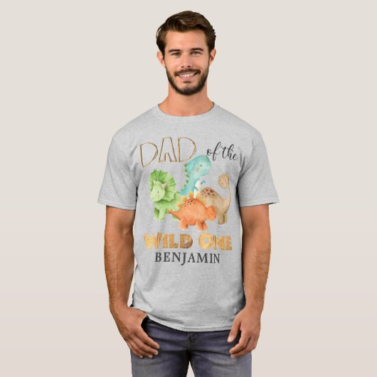 Pap van de Wilde One Dinosaurs T-Shirt (Voorkant volledig)