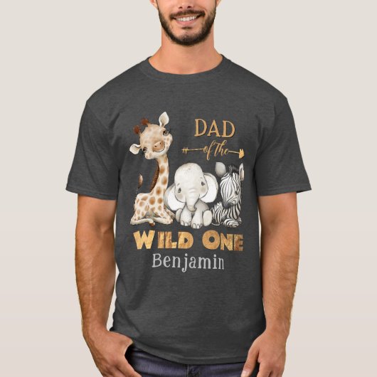 Pap van de Wilde One Safari Birthday T-Shirt (Voorkant)