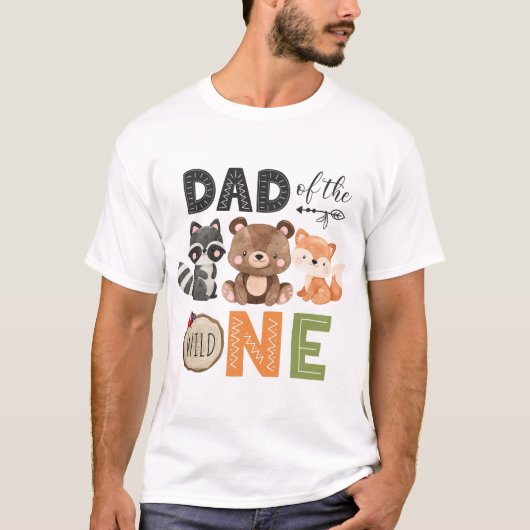 Pap van de Wilde One Woodland Birthday T-shirt (Voorkant)