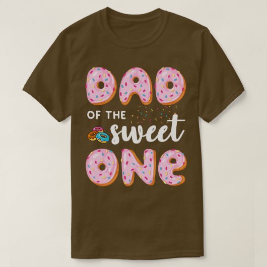 Pap van de zoete Donut Birthday T-shirt (Design voorkant)