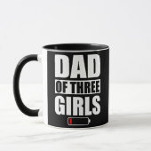 Pap van drie meisjes drie dochters Vaderdag Mok (Links)