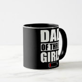 Pap van drie meisjes drie dochters Vaderdag Mok (Voorkant rechts)