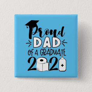 Pap van een Afstuderen - 2021 Vierkante Button 5,1 Cm