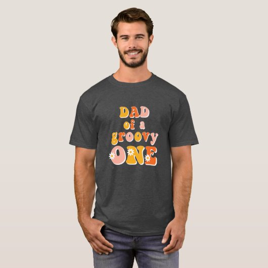 Pap van een Groovy One Retro First Birthday Shirt (Voorkant volledig)