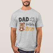 Pap van het Beer van het Birthday Boy Baby T-shirt (Voorkant)