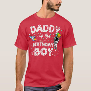 Pap van het Birthday Astronaut Boy Space Theme Bir T-shirt
