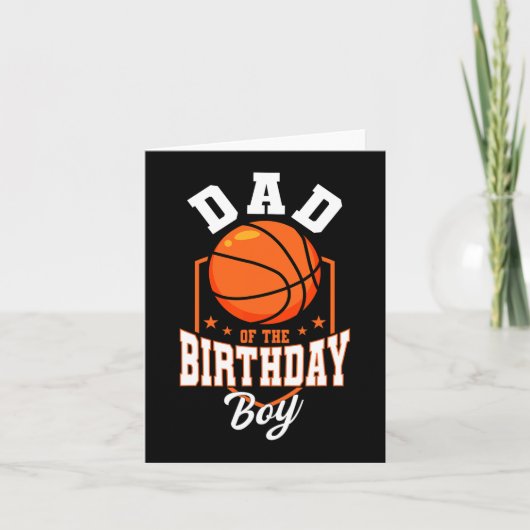 Pap van het Birthday Boy Basketball Theme Bday Par Kaart (Voorkant)