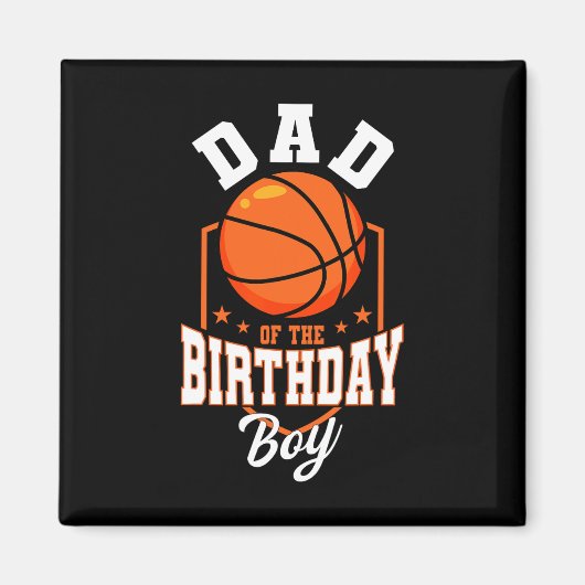 Pap van het Birthday Boy Basketball Theme Bday Par Magneet (Voorkant)