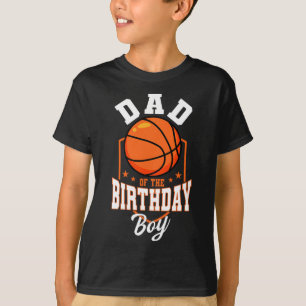 Pap van het Birthday Boy Basketball Theme Bday Par T-shirt