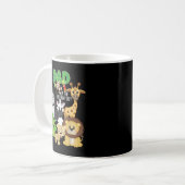 Pap van het Birthday Boy Oerwoud Safari Zoo Theme  Koffiemok (Voorkant links)