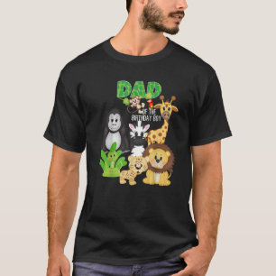 Pap van het Birthday Boy Oerwoud Safari Zoo Theme  T-shirt