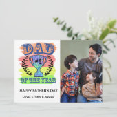 Pap van het Jaar -Vaderdag Fotokaart Kaart (Staand voorkant)