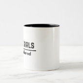 Pap van het meisje #Outnummered Funny Tweekleurige Koffiemok (Center)