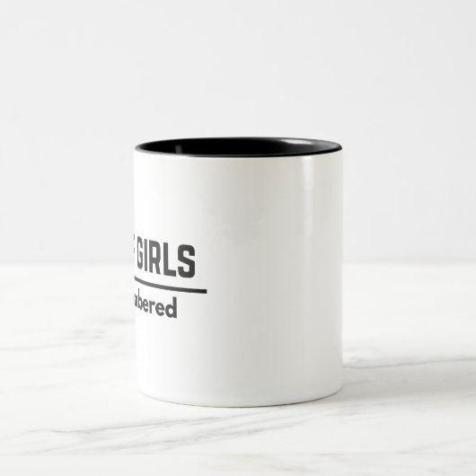 Pap van het meisje #Outnummered Funny Tweekleurige Koffiemok (Center)