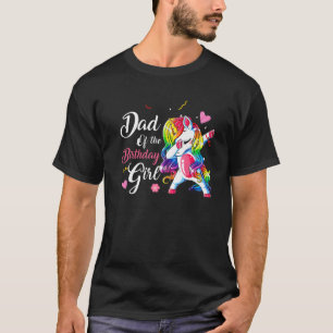 Pap van het meisje van de geboorte die Unicorn Mat T-shirt
