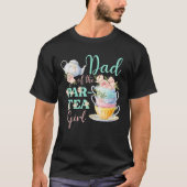 Pap van het Pap-Tea Girl Tea Party Birthday Theme T-shirt (Voorkant)