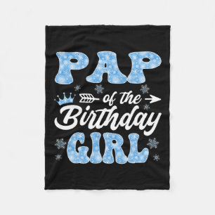 Pap van het verjaardagsmeisje Snowflakes Winter Ke Fleece Deken