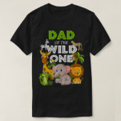 Pap van het wilde dierentuin Birthday Safari Oerwo T-shirt (Design voorkant)